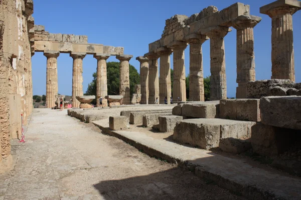 Stanowiska archeologicznego selinunte na Sycylii — Zdjęcie stockowe