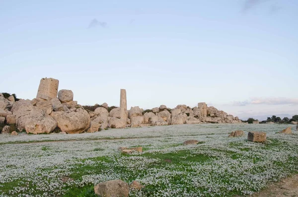 Zona arqueológica de Selinunte en Sicilia — Foto de Stock