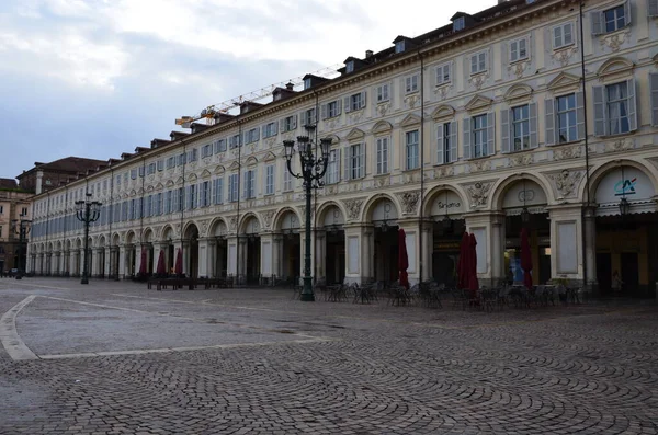 Turin Italien Torget San Carlo Turin — Stockfoto