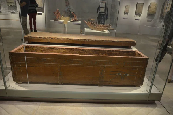 Выставка Мумий Артефактов Египетских Находок Египетском Музее Турина — стоковое фото