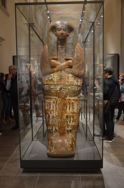 Mostra Mummie Manufatti Reperti Egizi Museo Egizio Torino — Foto Stock