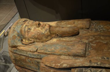 Mısır Torino Müzesi 'nde mumyalar, eserler ve Mısır bulguları sergileniyor.