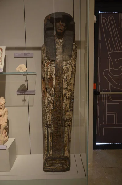 이집트 토리노 박물관에 미이라 인공물 이집트 전시물 — 스톡 사진