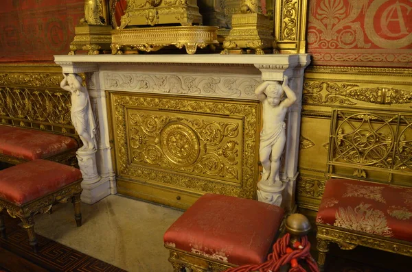 Αίθουσα Του Θρόνου Στο Βασιλικό Παλάτι Του Τορίνο — Φωτογραφία Αρχείου