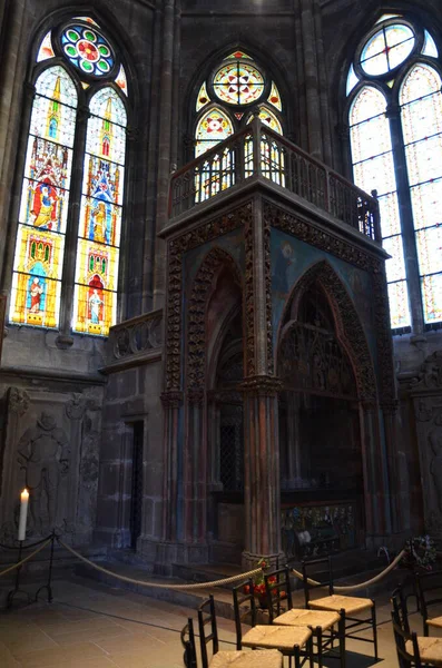 Vista Interna Della Chiesa Elisabeth Marburgo — Foto Stock