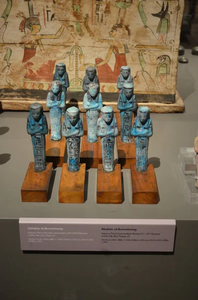 Pameran Mumi Artefak Dan Temuan Mesir Museum Mesir Turin — Stok Foto