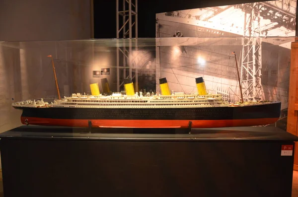 Titanic Ekspozycja Internatowa Prawdziwa Historia Zdjęcia Stockowe bez tantiem