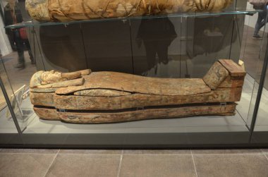 Mısır Torino Müzesi 'nde mumyalar, eserler ve Mısır bulguları sergileniyor.