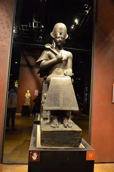 이집트 토리노 박물관에 미이라 인공물 이집트 전시물 — 스톡 사진