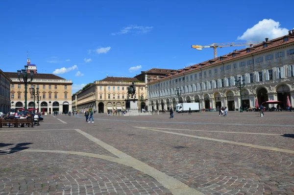 Площадь Сан Карло Турин — стоковое фото