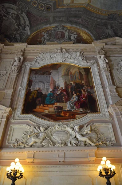 Het Interieur Van Het Prachtige Koninklijk Paleis Van Turijn Italië — Stockfoto