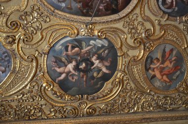 İtalya 'nın görkemli Torino Kraliyet Sarayı' nın içi.