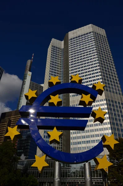 Euro Accedi Francoforte Sul Meno Germania — Foto Stock