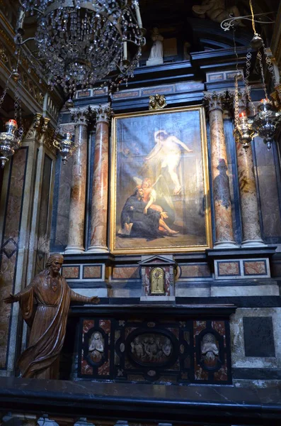 Het Schip Van Barokke Kerk Chiesa San Carlo Borromeo Turijn — Stockfoto