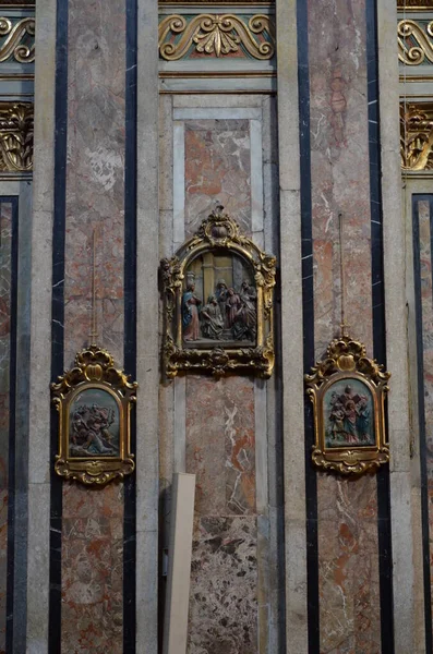 Het Schip Van Barokke Kerk Chiesa San Carlo Borromeo Turijn — Stockfoto