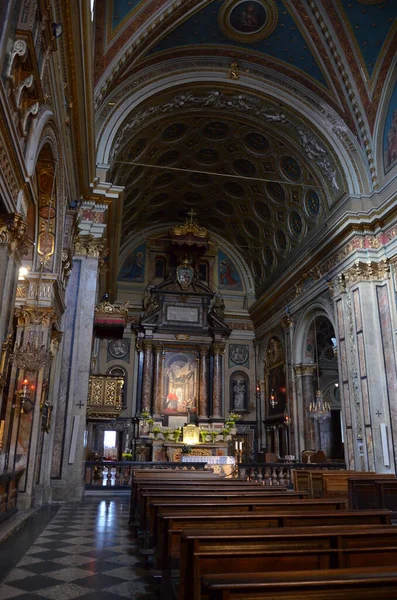 Nave Iglesia Barroca Chiesa San Carlo Borromeo Turín —  Fotos de Stock