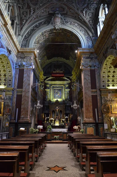 Nave Igreja Barroca Chiesa San Carlo Borromeo Turim — Fotografia de Stock