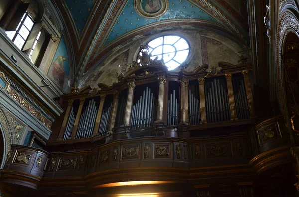 Ναός Της Μπαρόκ Εκκλησίας Chiesa San Carlo Borromeo Τορίνο — Φωτογραφία Αρχείου