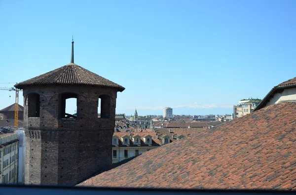 Oude Archectuur Van Turijn Panorama Italië — Stockfoto