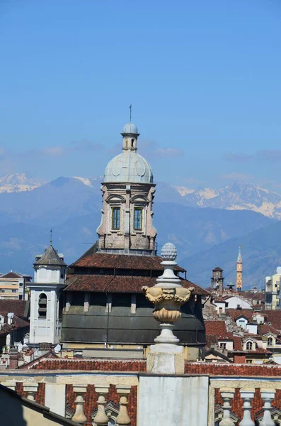 Vista Dalla Torre Panoramica Palazzo Madama Torino — Foto Stock