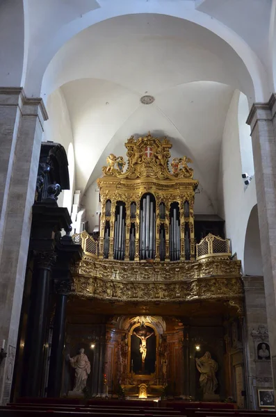 Intérieur Cathédrale Catholique Saint Jean Baptiste Turin Est Conservé Linceul — Photo