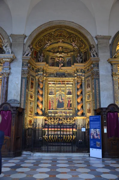 Interno Della Cattedrale Cattolica San Giovanni Battista Torino Dove Custodita — Foto Stock