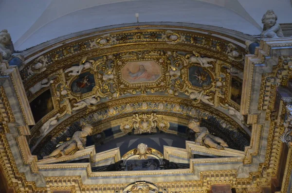 Interno Della Cattedrale Cattolica San Giovanni Battista Torino Dove Custodita — Foto Stock