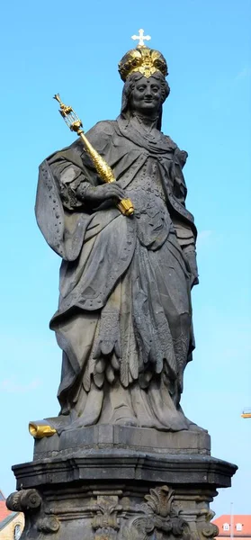 Statue Der Heiligen Kunigunde Der Brücke Zum Alten Rathaus Der — Stockfoto