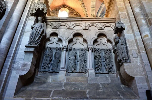 Bamberg Alemania Interior Catedral Bamberg Edificio Románico Tardío Con Cuatro —  Fotos de Stock