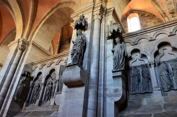 Bamberg Alemania Interior Catedral Bamberg Edificio Románico Tardío Con Cuatro —  Fotos de Stock