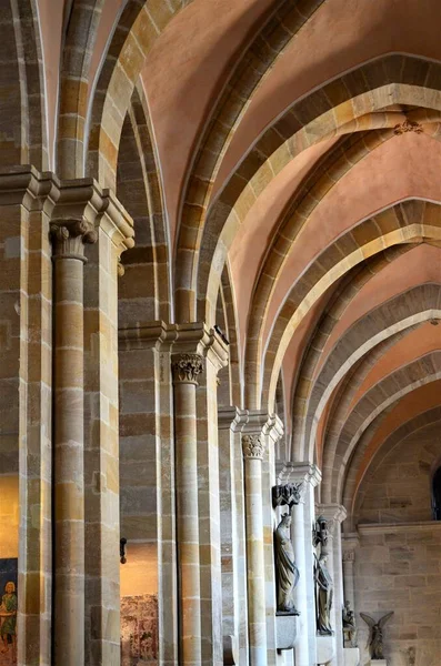 Bamberg Germany Interior Bamberg Cathedral Late Romanesque Building Four Towers — Stock Photo, Image