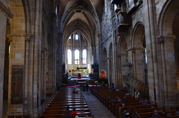 Bamberga Germania Interno Della Cattedrale Bamberga Edificio Tardo Romanico Con — Foto Stock