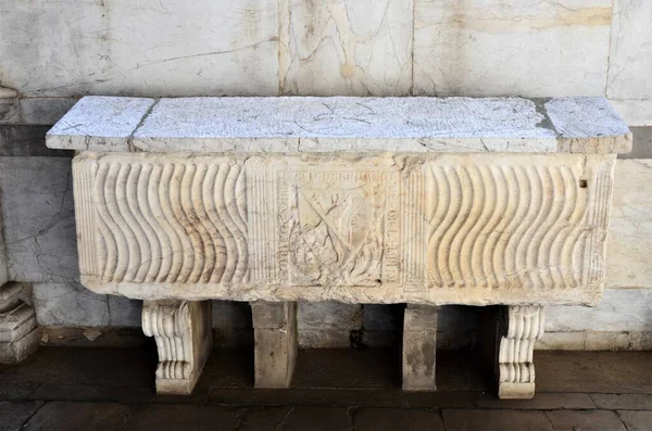 Esculturas Tumbas Cementerio Monumental Torre Inclinada Pisa — Foto de Stock