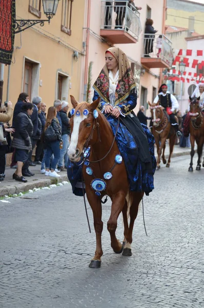 Religieuze Processie Van Sant Antioco Sardinië — Stockfoto
