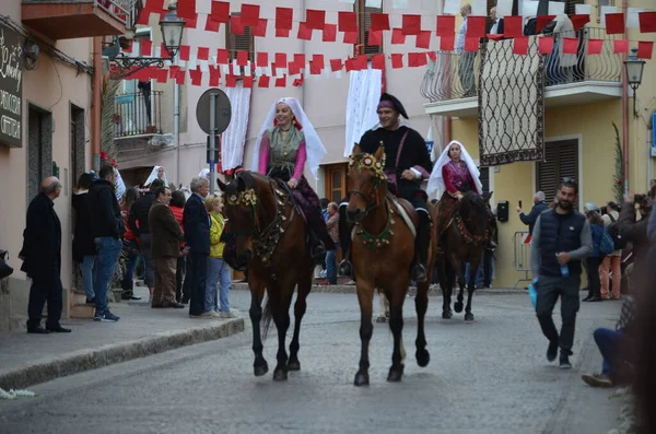 Religieuze Processie Van Sant Antioco Sardinië — Stockfoto