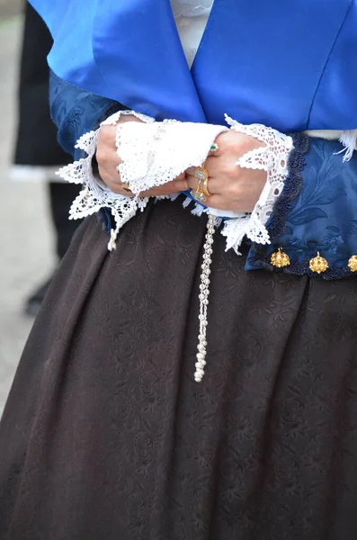 Religious Procession Sant Antioco Sardinia — Stock Photo, Image