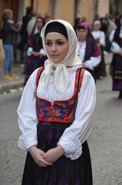 Processione Religiosa Sant Antioco Sardegna — Foto Stock