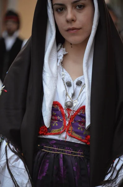 Procesión Religiosa Sant Antioco Cerdeña — Foto de Stock