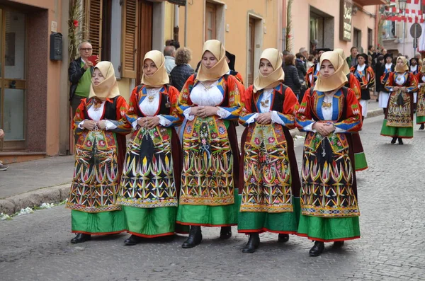 Religious Procession Sant Antioco Sardinia — Stock Photo, Image