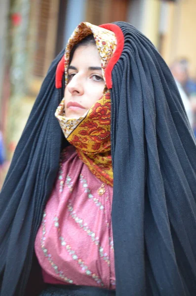 Processione Religiosa Sant Antioco Sardegna — Foto Stock