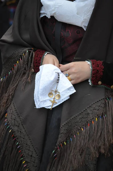 Procissão Religiosa Sant Antioco Sardenha — Fotografia de Stock