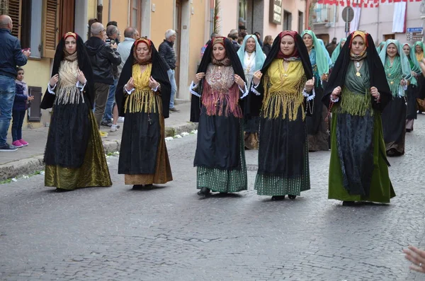 Θρησκευτική Πομπή Του Sant Antioco Σαρδηνία — Φωτογραφία Αρχείου