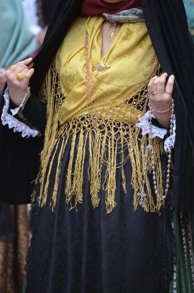 Processione Religiosa Sant Antioco Sardegna — Foto Stock