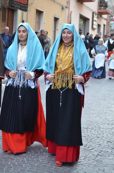 Procesión Religiosa Sant Antioco Cerdeña — Foto de Stock