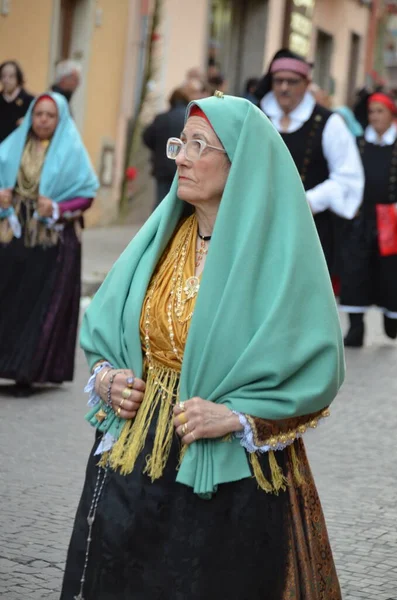 Processione Religiosa Sant Antioco Sardegna — Foto Stock