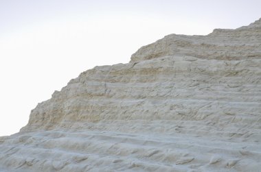 Agrigento, Sicilya yakınlarındaki Scala dei Turchi 'nin (Türk Merdiveni) beyaz uçurumu