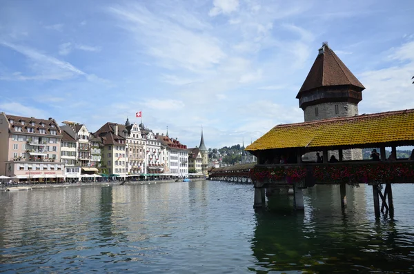 Chapel Bridge in Lucerne, Switzerland — Stock Photo, Image