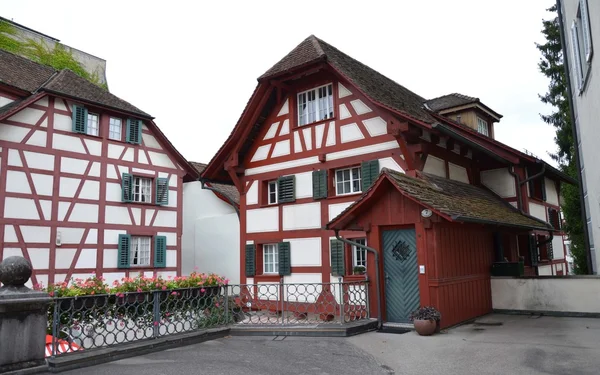 Historisches Fachwerkhaus in Luzern, Schweiz — Stockfoto