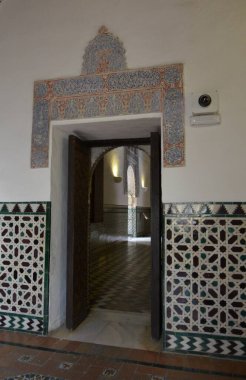 Seville, Spain 03.24.2019: Sala de los Infantes (Children's room) in Palacio del Rey Don Pedro (Palace of King Don Pedro)