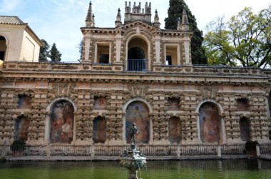 Garden of the Pool of Mercury Alcazar of Seville Spain